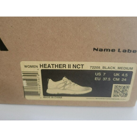 Shoes For Crews Heather II NCT Black Women's Size 7 Medium Steel Toe - Picture 10 of 11